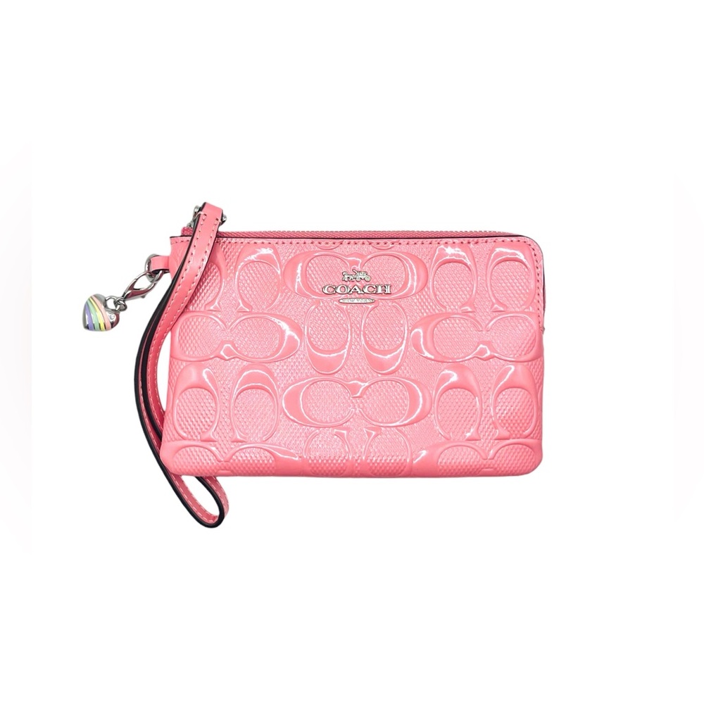 Auth NWT Coach Corner Zip Wristlet